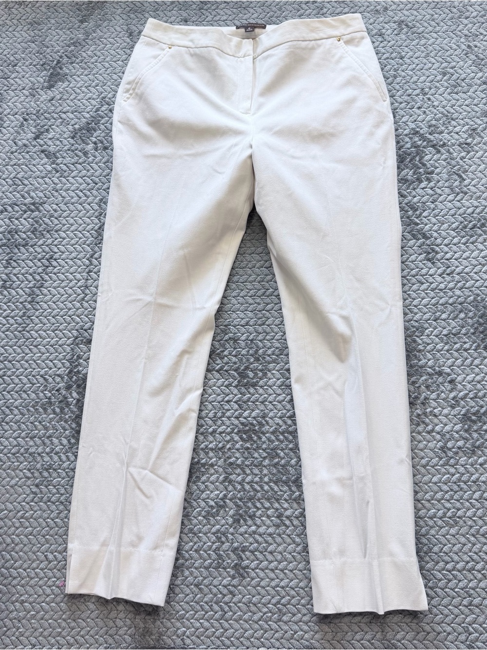 Dana Buchman Ivory Cream Ankle Dress Pants Size 10